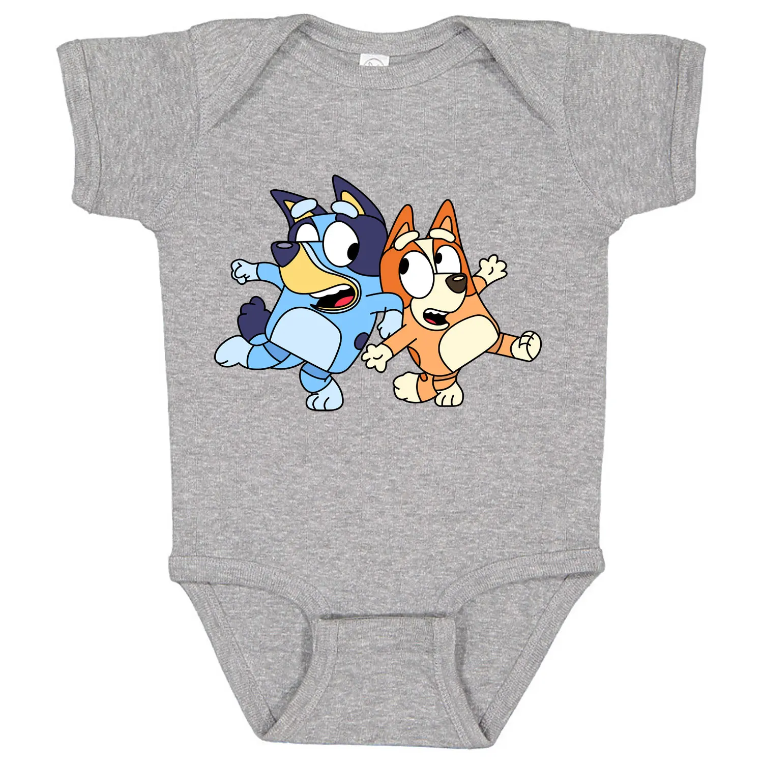 Bluey Design Graphic Baby & Toddler Baby Rib Bodysuit Soft, Comfortable Cotton, Snap Closure, CPSIA Compliant