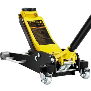 VEVOR Low Profile Floor Jack, Summervibes,Summervibes, 3 Ton Aluminum and Steel Racing Floor Jack with Dual Pistons Quick Lift Pump for Sport Utility Vehicle, Lifting Range 3-6/11"-19-11/16"