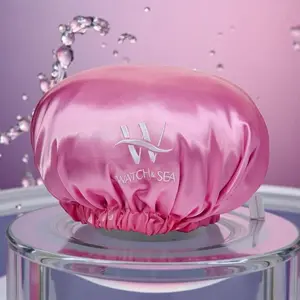 Sea So Protective Reversible Satin Hair Bonnet (Adult Size) Shower Cap Set Shower Cap Adjustable Cover