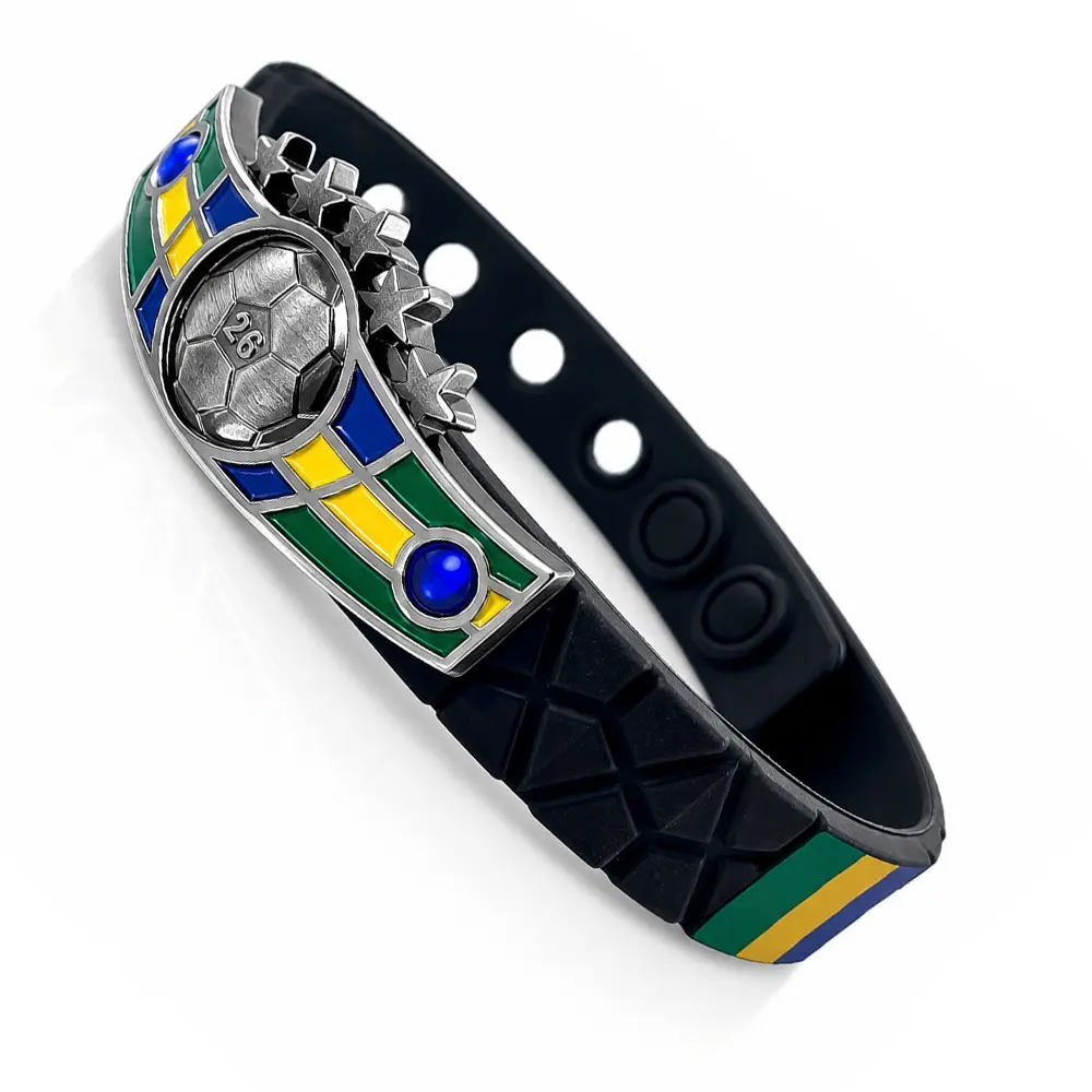 Brazil Soccer Bracelet - Adjustable Soccer Fan Wristband