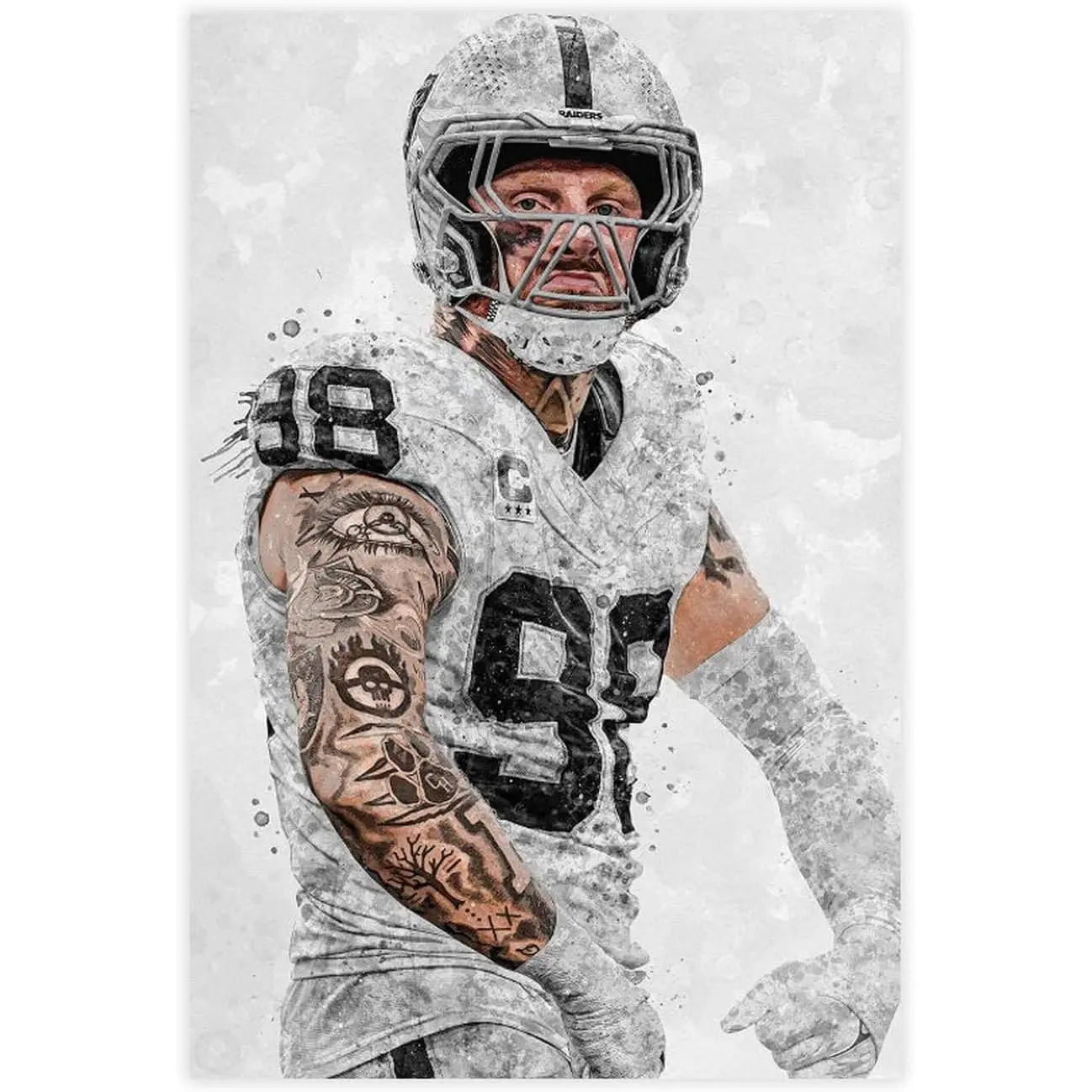 Maxx Crosby Canvas Wall Print - Home Decor Painting for Bedroom, Office, Gift Option