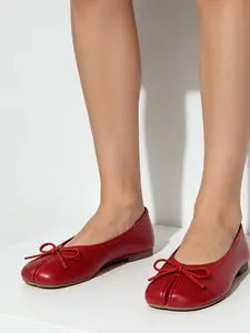 New Women's Toe Separated Mary Jane Shoes, Bow Soft Leather Flat Ballerina Flats, Vintage Square Toe Ballet Shoes, Multiple Colors Available