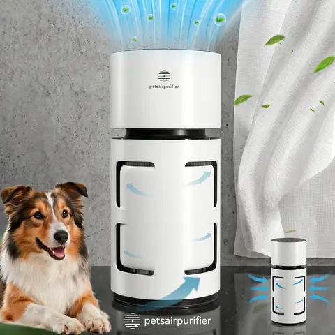 H13 True HEPA Air Purifier with HEPA Filter Element, 2-in-1 Pet Air Cleaner for 1076 Sq. Ft. Large Rooms, Bonus Scratcher, 22 dB Sleep-Quiet, 99.97% Odor Removal, Dander/Smoke Capture, Anti-Allergy Relief, Respiratory Health Support, ETL/CARB Certified