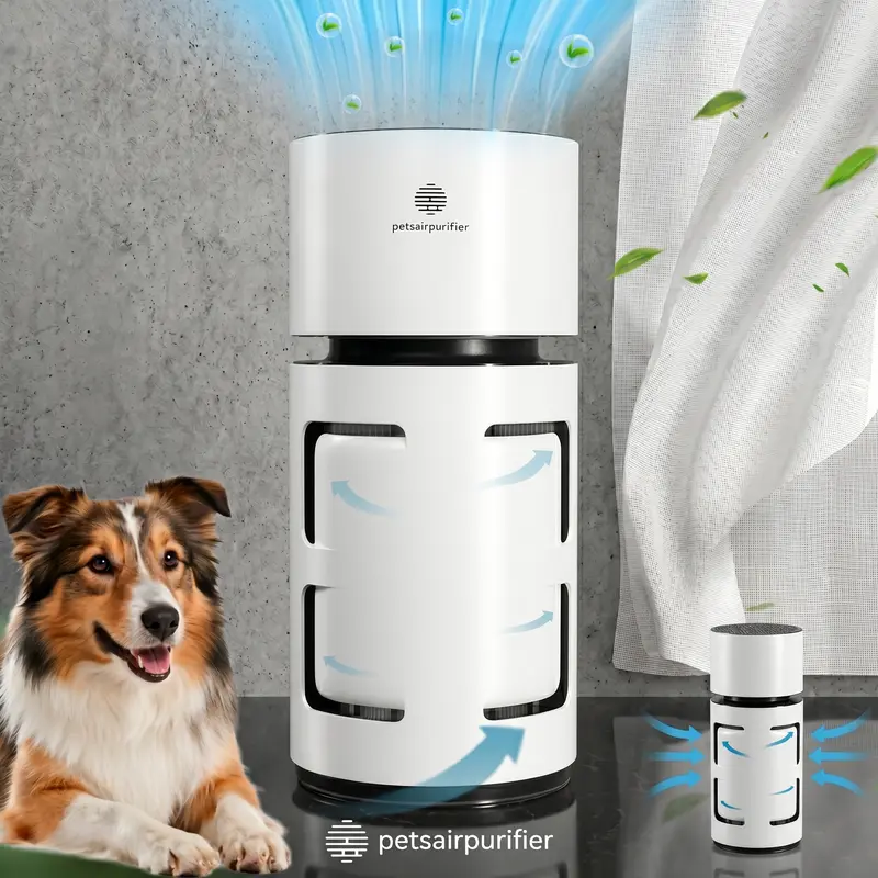 H13 True HEPA Air Purifier with HEPA Filter Element, 2-in-1 Pet Air Cleaner for 1076 Sq. Ft. Large Rooms, Bonus Scratcher, 22 dB Sleep-Quiet, 99.97% Odor Removal, Dander/Smoke Capture, Anti-Allergy Relief, Respiratory Health Support, ETL/CARB Certified