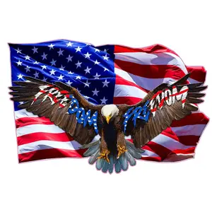Soaring Bald Eagle American Flag Freedom Decal