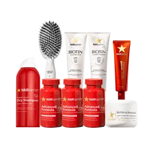 HAIRtamin Hair Growth System - 3 Month Advanced Formula with Biotin Shampoo, Conditioner, Hair Mask, Dry Shampoo, Miracle Brush, Scalp Serum - TikTok Shop Exclusive