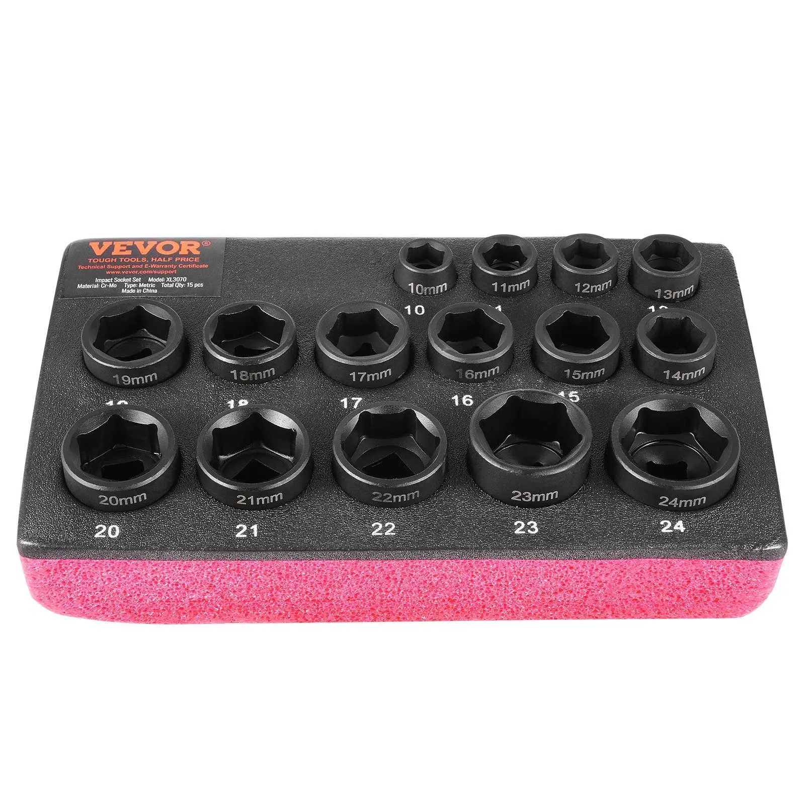 15PC CR-MO - 3/8" Metric (10-24 mm)