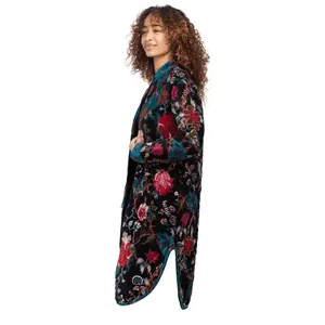 Twilight Garden Quilted Velvet Jacket