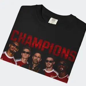 Ars Gangz Soccer 2026 Champion Shirt - Comfort Colors, Funny Gunners Graphic Tee, Sport Lovers T-Shirt, Rice Saka Fan, Gift for Red North London Fan Him Dad Brother