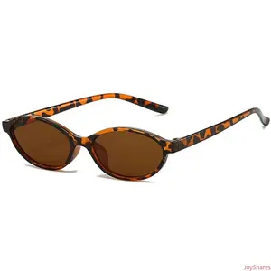 3pc Retro Oval Small Cat Eye Sunglasses For Women, 90S Y2K Inspired Narrow Frame Design, Uv Protection Function, Trendy Fashion Eyewear Suitable For Daily Outings And Seasonal Wear