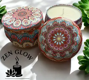 KC Zen Glow – Relaxing Soy Candle with Aromatherapy Essential Oils
