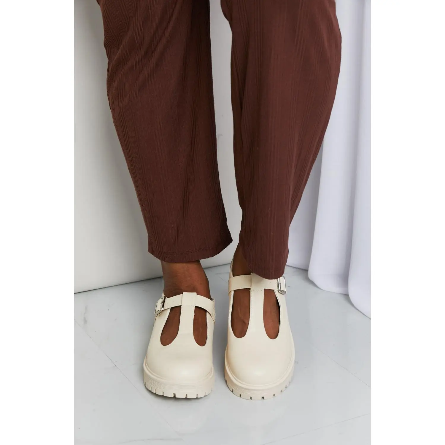 Forever Link Faux Leather Platform Mary Janes