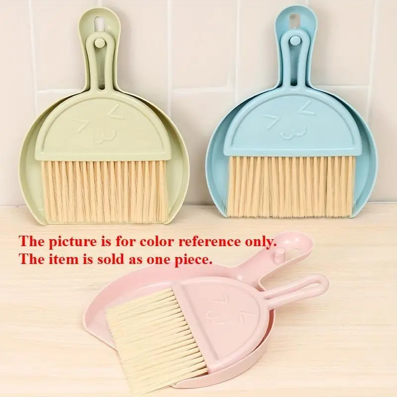Small Broom and Dustpan Set: Perfect for Home and Office Cleaning with Long Handle and Computer Brush!