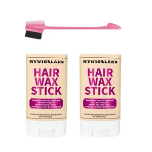 Hair Wax Stick & Comb Set, 2 Counts Hair Styling Wax Stick & 1 Count Comb, Professional Hair Styling Product, Hair Styling Gel for Women & Men, Hair Care Products