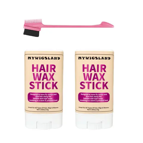 Hair Wax Stick & Comb Set, 2 Counts Hair Styling Wax Stick & 1 Count Comb, Professional Hair Styling Product, Wavy Curly Define, Defined Curls, Curly Style, Hair Styling Gel for Women & Men, Hair Care Products, Haircare