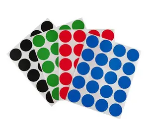 1" Permanent Round, Color-Code Dots: 1,000/Pack