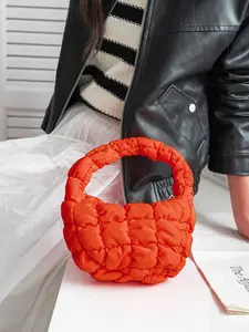 1pc Women's Fashion Minimalist Casual Solid-Color Quilted Design Compact Convenient Durable Versatile Perfect for Daily Commuting, Shopping, Dates, or Gifts Versatile Quilted Puffer Bag Casual Commuter Bag Quilted Purse Bags