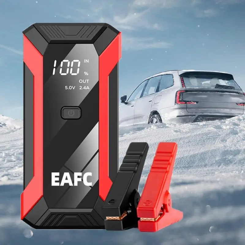 12V 1200A Peak Portable Car Jump Starter Device, 1 Count Power Bank Car Charger Emergency Booster Starting For Up To 6.0L Gas & 4.0L Diesel Engine