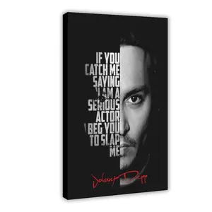 Inspirational Johnny Depp Motivational Quotes IV Canvas Poster Wall Art Decoration For Home Bedroom Office Living Dorm Room Decor Boys Girls Gift