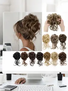 Women Hair Accessories Curly Elastic Ponytail Holder Synthetic Wig Medium Length All Season No Glue Design