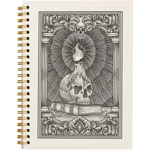 Tarot Skull  Notebook,Skeleton Gothic Goth Journals for Work Office School Student Teacher, Hardcover Spiral Notebook 5.5x8.3