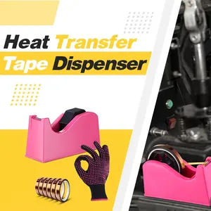 8Pcs Heat Tape Dispenser Set,With 1Pcs Heat Resistant Gloves With Silicone Bumpers 6Pcs Heat Tape,For Office Home,Hand Tools Kits,Springtok