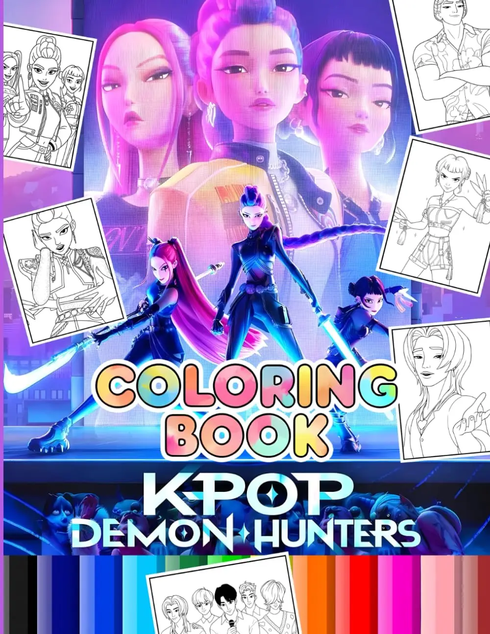 Demon Hunter's Coloring Book: Coloring Book For Kids, Ages 4-8, Ages 8-12 and Adults With 80+ High Quality Coloring Pages | Perfect Gift Holidays for