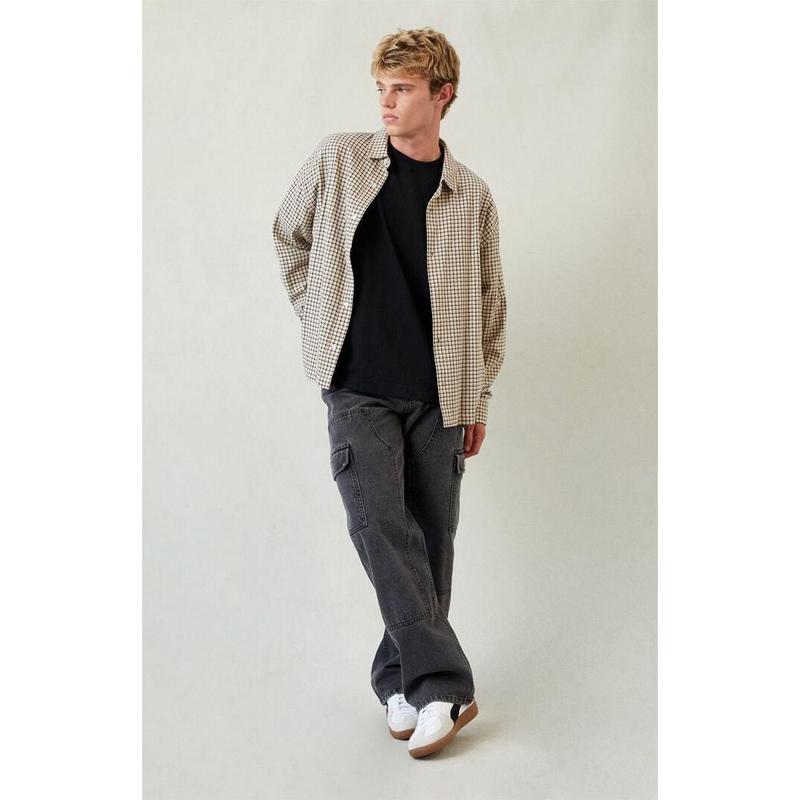 Pacsun Men's Dylan Baggy Jeans Cargo Carpenter Faded Black