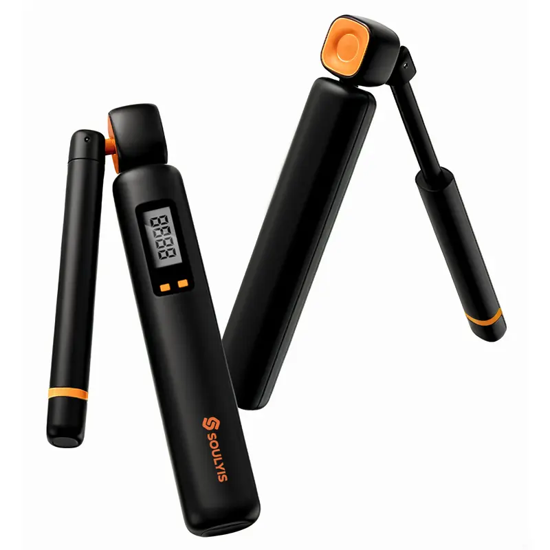 Soulyis Unisex Smart Jump Rope - Mechanical Design, Counter-Weighted, Adjustable Speed, Digital LCD Count, Calorie Counter, Smooth Operation, Cordless, Portable Skipping Ropes for Home, Gym Fitness