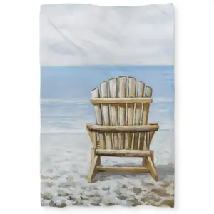 Begin Home Decor C1DCTXLWFDBMDY Wood Beach Chair - Bathroom Marine Twin Size Extra Long Duvet Cover for Home Decor