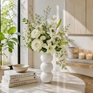 Spherical Modern Vase - Vibrant Accent Piece for Dried Flowers Contemporary Home Decor Geometric Centerpiece Orbo Design