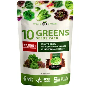 5,000+ Heirloom Lettuce Seeds for Planting Indoors (10 Varieties) 95% Germination, Non-GMO Greens Seeds