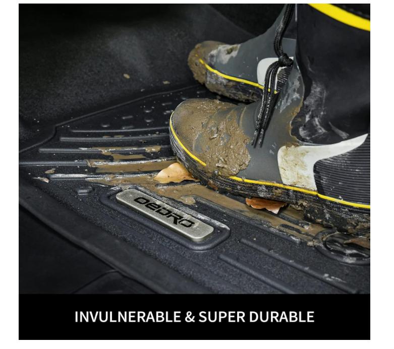 YITAMOTOR Floor Mats Fits for Ford F250/F350/F450 2017-2024 Super Duty Crew Cab w/Under Seat Storage, TPE All Weather Custom Fit F-250/F-350 Car Accessories 1st&2nd Bucket Seats Durable Easy Cleaning Protector Truck Accessories Car Items