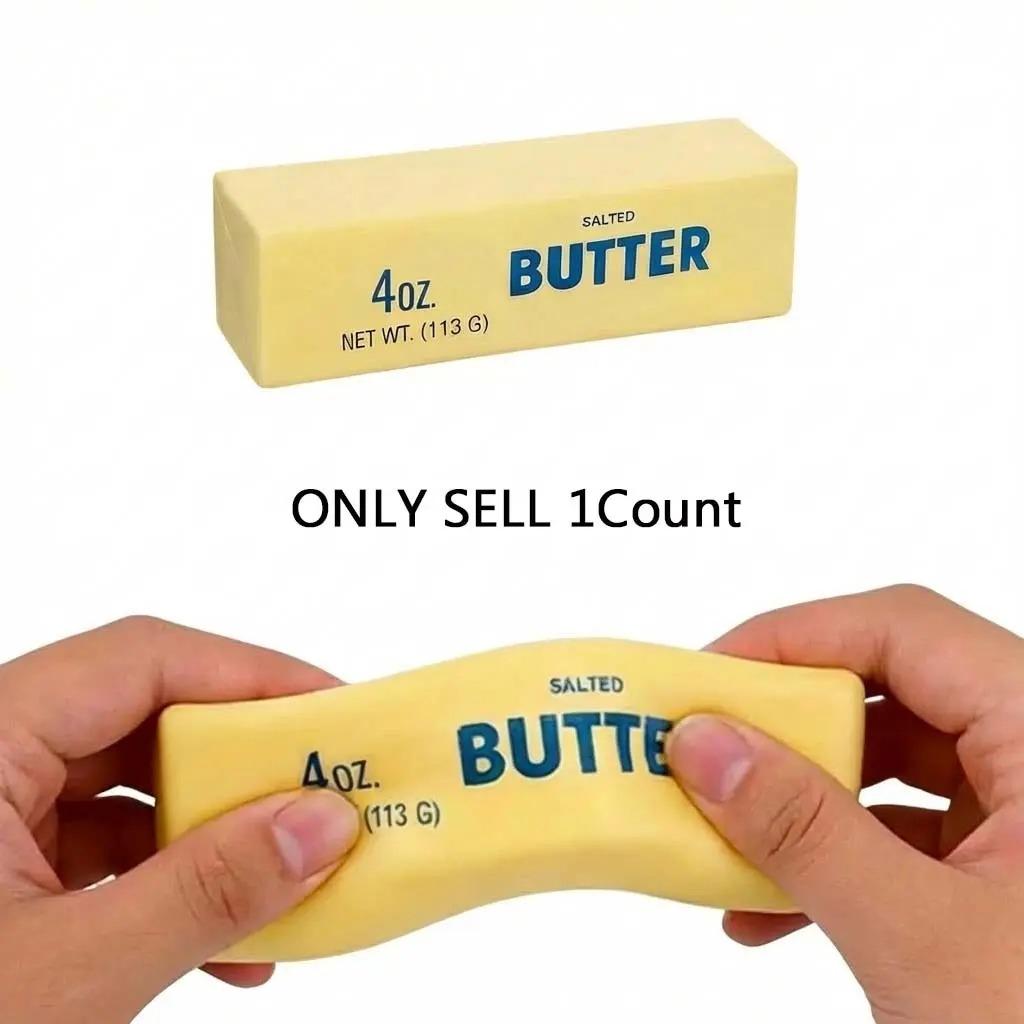 New ultra-soft, slow-rebound butter stick stress-relievingsqueeze toy -a stress-relieving toy that mimics real foodmodels, unique and fun-Fidget Squishy Toy Stress ReliefFidgeting, Desk Stress Relief, Decompression Squeeze