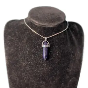 Blue Goldstone Gemstone Necklace