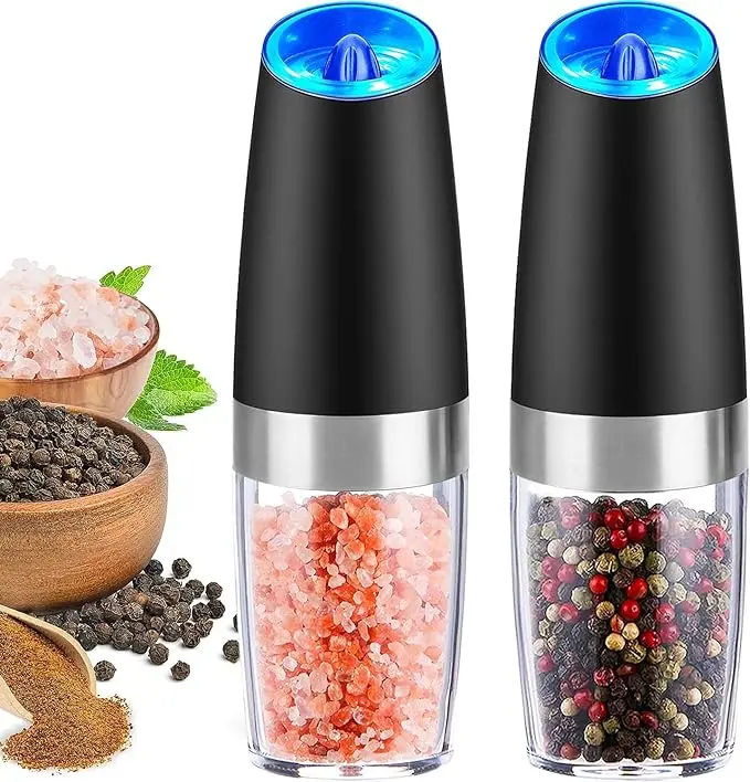 Electric Salt & Pepper Grinder set,Battery Powered Household Seasoning Grinder, Portable Handheld Grinder For Kitchen