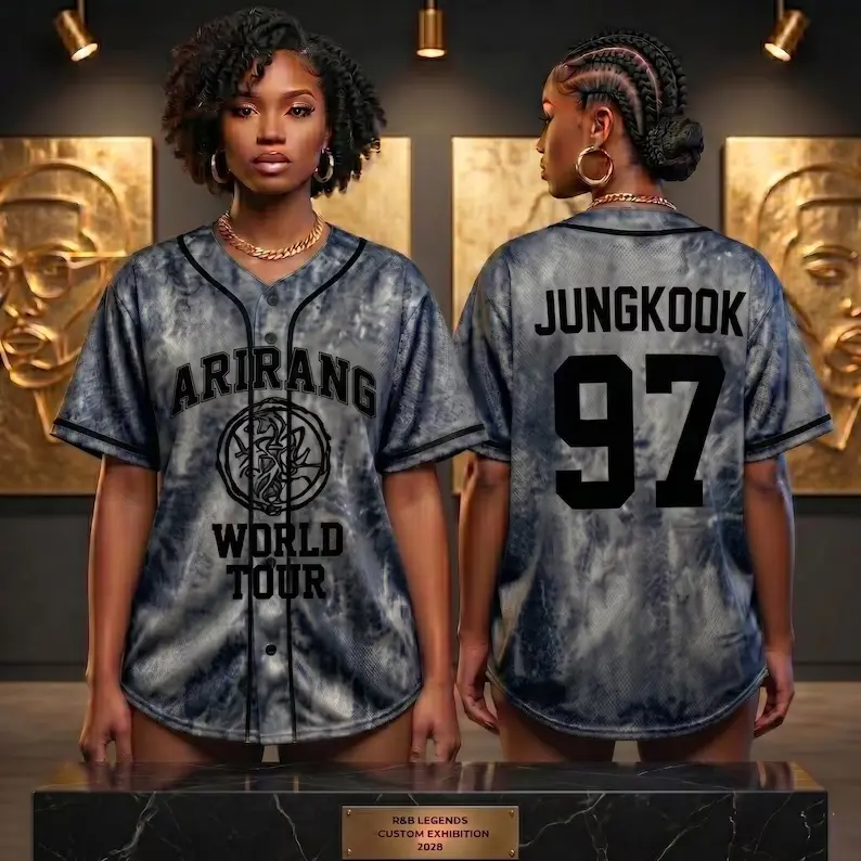 Custom BT Arirang World Tour 2026 Baseball Jersey, Personalized Kpop Army Concert Shirt, Bangtan Fan Merch Outfit