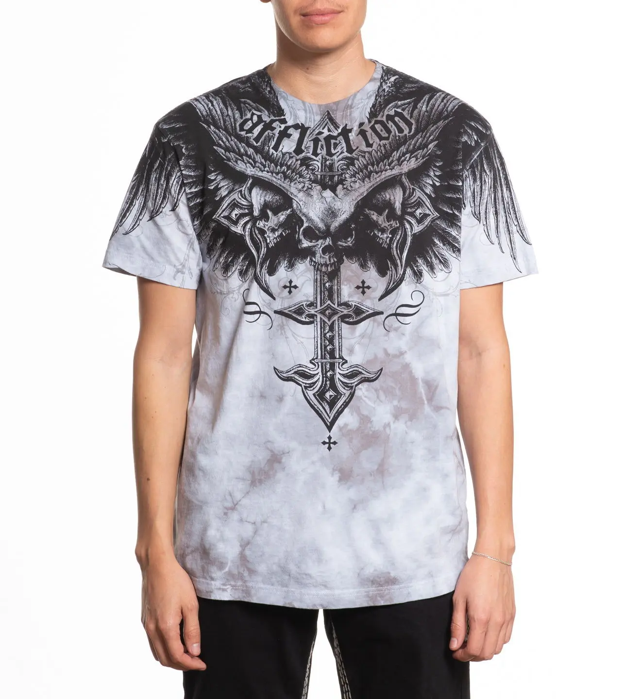 AFFLICTION Men's Graphic T-shirt - Death Eyes Design AFFLICTION Men's Graphic T-shirt - Death Eyes Design