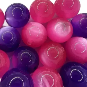 20mm Beads - 20 count for Beaded Pens - Glitter, Cat Eye, Shimmer Flower Crackle Galaxy & UV Options - Unique Bead Design for Personalized Crafts Beading Making Bangle Charms