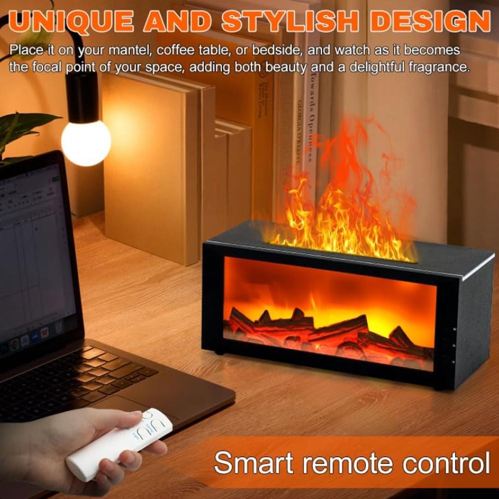 Flame Design Humidifier 7-Color LED fire Diffuser for Relaxation ...