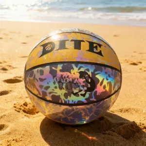 DlTE Basketball Hollow Indoor/Outdoor Silent Ball Non Inflatable No.7 Basketball Gift Ornament For Boyfriend 24