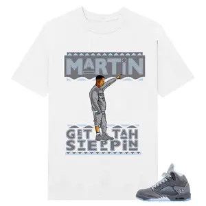 Martin Get Tah Steppin Shirt to match 5 Wolf Grey 2026 Ice Blue Light Graphite White Icy, Shirt to match snearker