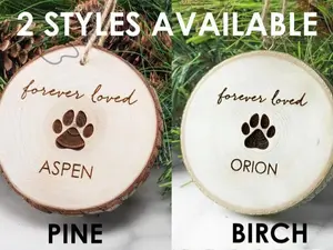 Personalized Pet Christmas Ornament/Dog Cat Memorial Gift/Pet Gift/Holiday Custom Pet Ornament/Forever Loved Ornament/Xmas Gift/Holiday Gift