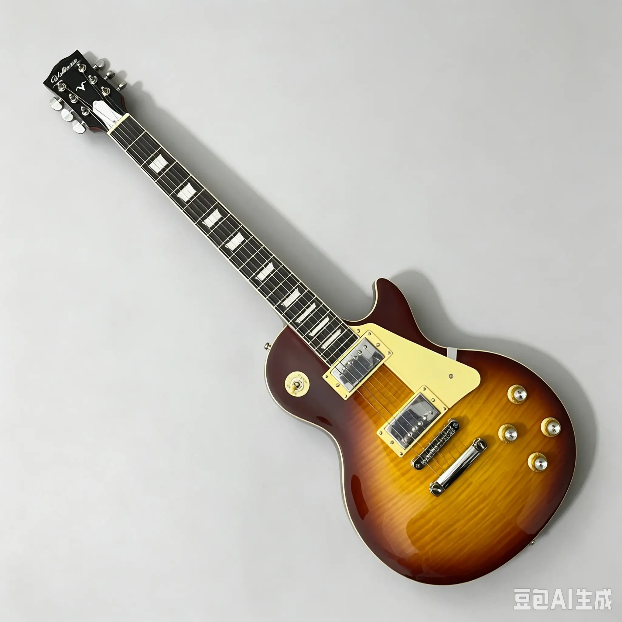 Standard LP Electric Guitar - Brownburst, Mahogany Body & Neck, Flame Maple Top, Chrome Hardware, HH Pickups, 22 Frets