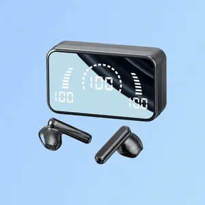 Mirror Surface Wireless Bluetooth 5.2 Earbuds, Mini Invisible In-Ear Stereo Earphones with Stem, Ultra Long Standby