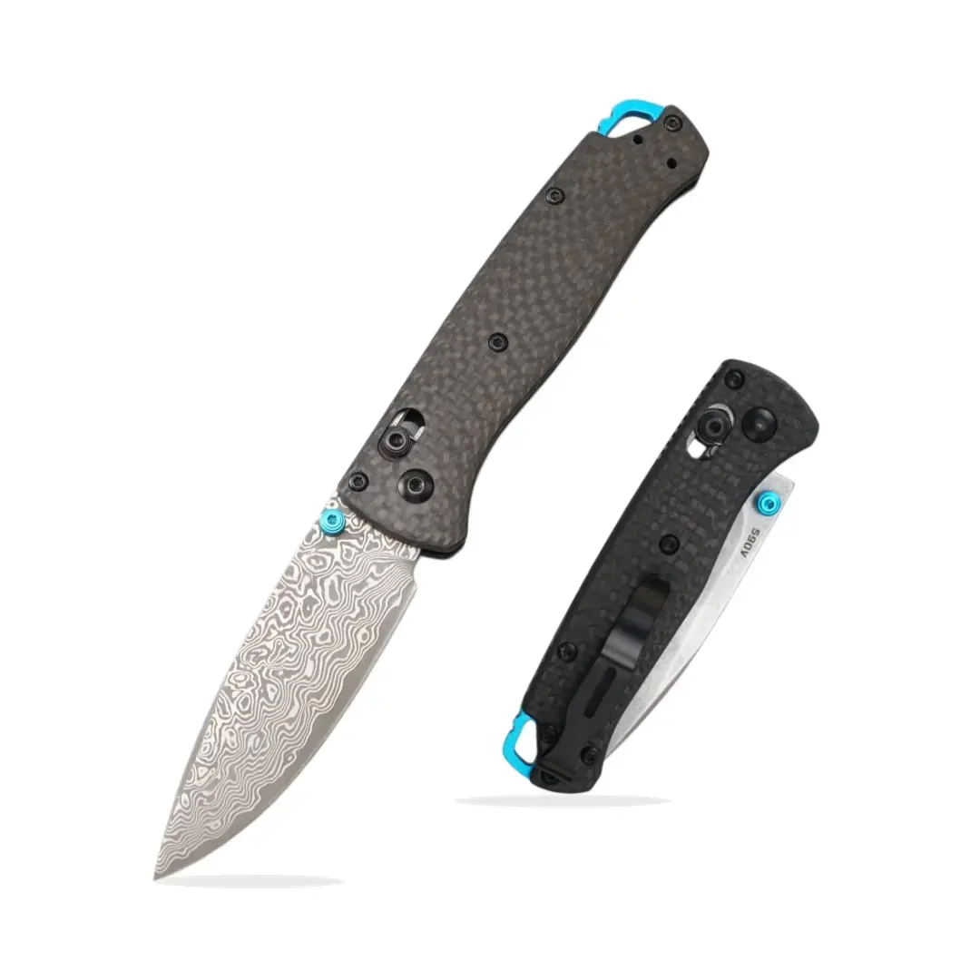 1pc H533/535 folding knife, carbon fiber handle, Damascus steel blade, high-quality fruit knife, pocket knife One-Handed EDC