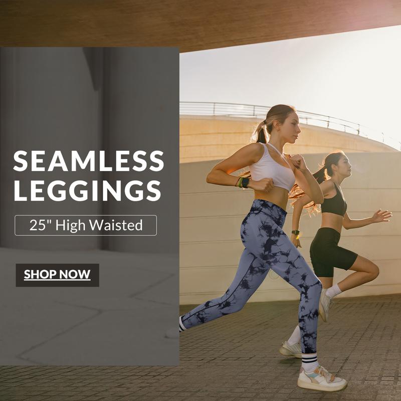 baleaf Women's Seamless Workout Gym Leggings High Waist Squat-proof Butt Lifting Leggings Tummy Control Yoga Pants Multi-Colors Tie Dye Leggings