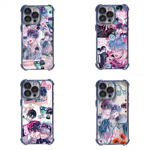Anime Alien Stage Colorful Y2K Pink Blue Style Character Print Patterns Couple Bl Phone Case for IPhone 17 16 15 14 13 12 11 Pro Max Plus Air Anti Fall Protective Drop-proof Gift Unique Design