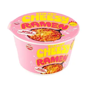 2 Pack OTTOGI Cheddar Cheese Ramen Noodles - Spicy Korean Instant Cup Noodles, 110g Each - Popular Korean Brand