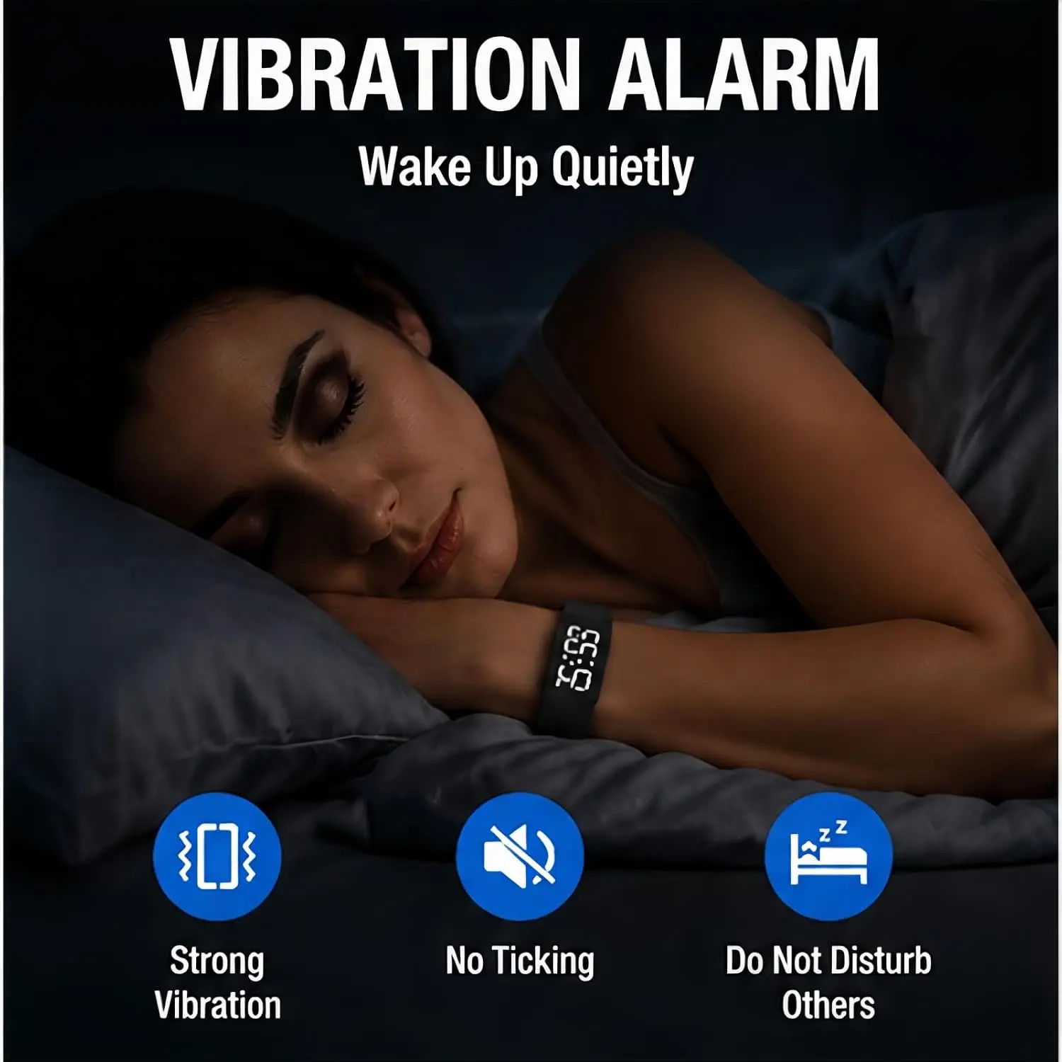 Activity Wrist Band with Silent Alarm & Step Counter, Built-in USB Plug, Great for Gym & Travel Activity Wrist Band with Silent Alarm & Step Counter, Built-in USB Plug, Great for Gym & Travel